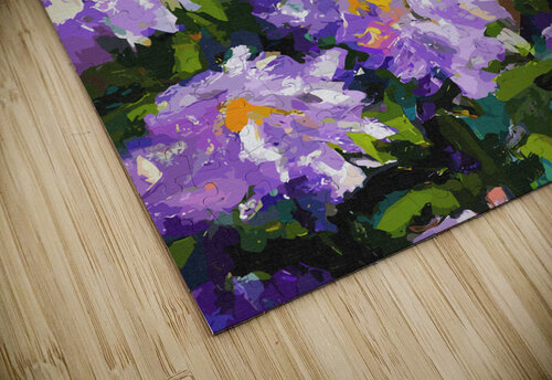 Blue England Aster Flowers vintagesupreme puzzle