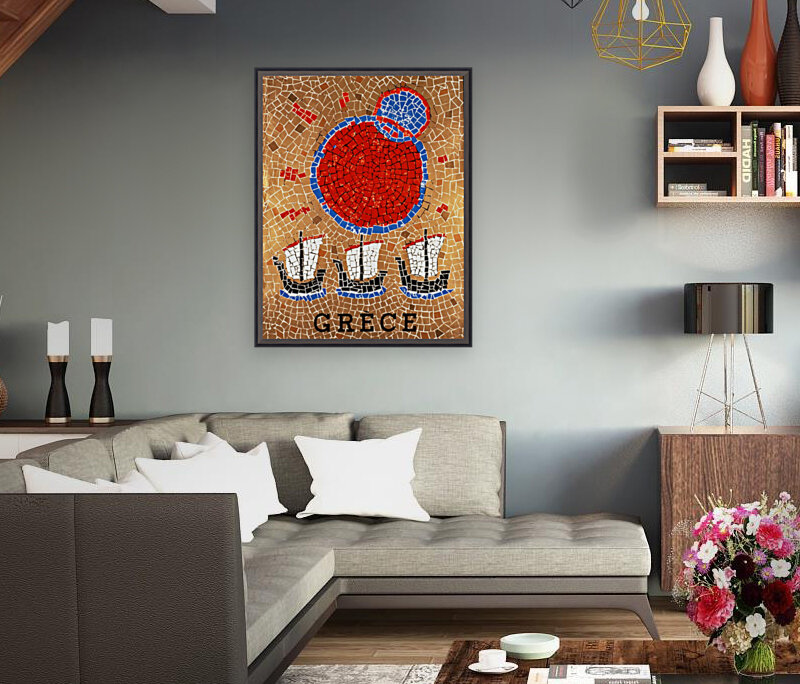 Greece Mosaic Reproduction