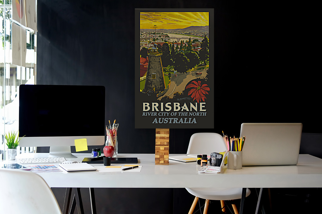 Brisbane Poster Reproduction
