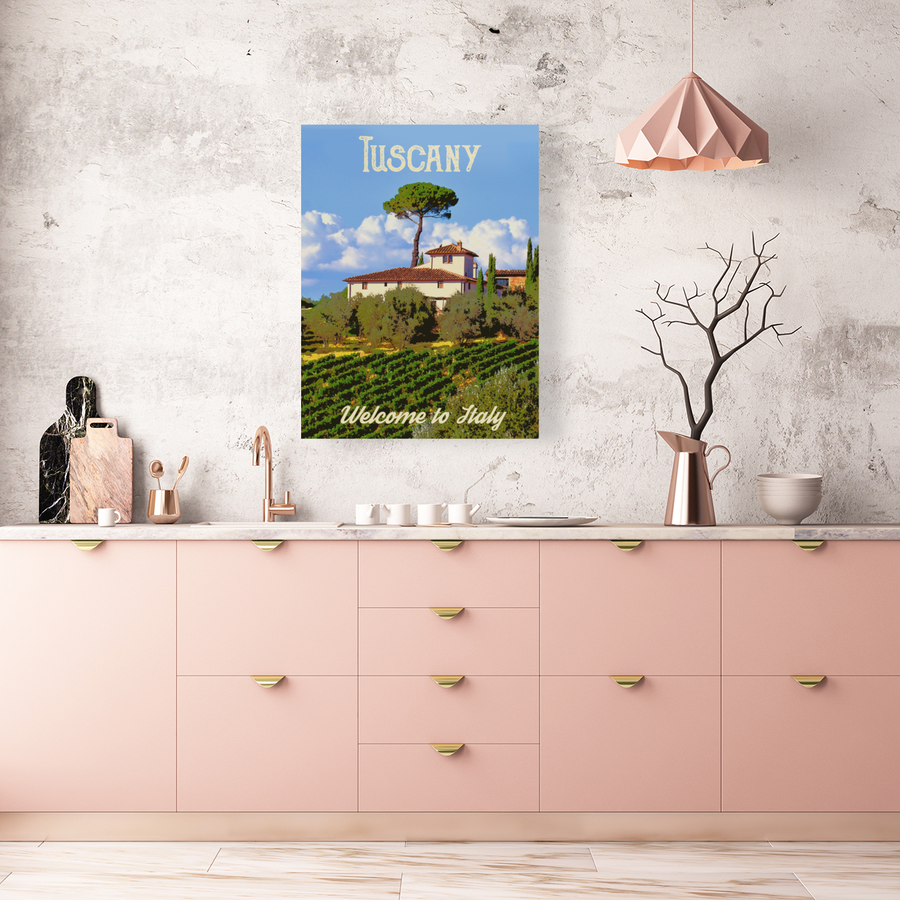 Tuscany Wine yard Reproduction
