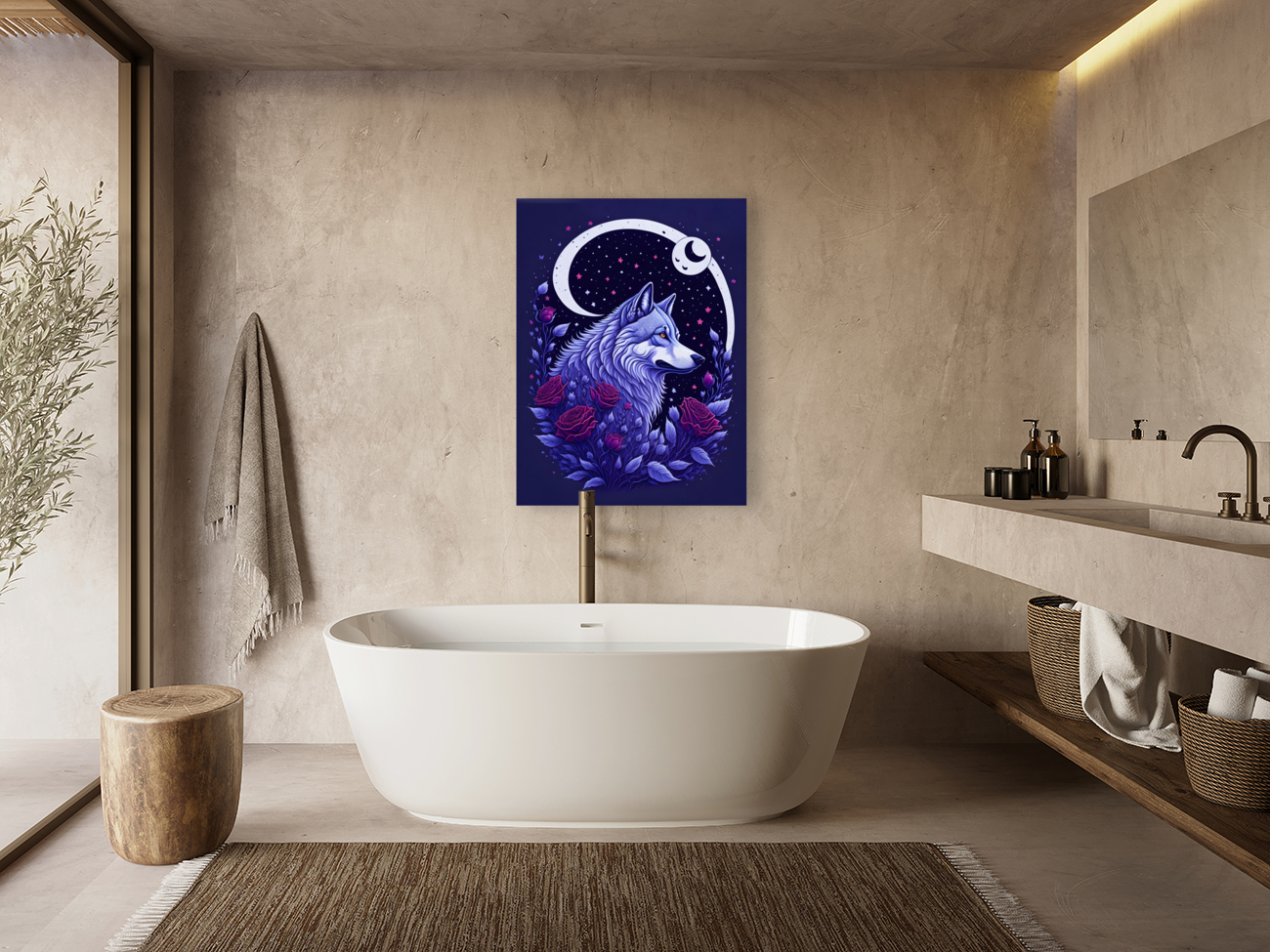 Wolf and the Moon Reproduction