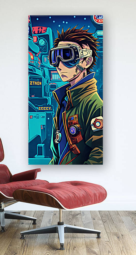 Retro Future Teenager Portrait Reproduction