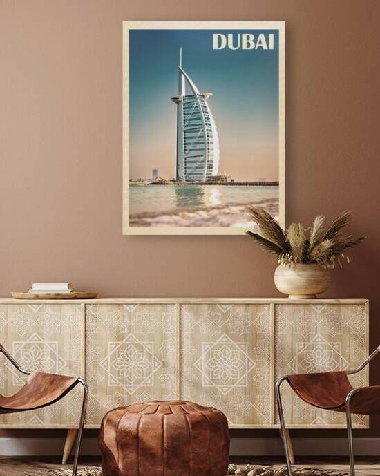 Dubai Architecture Travel Poster by vintagesupreme