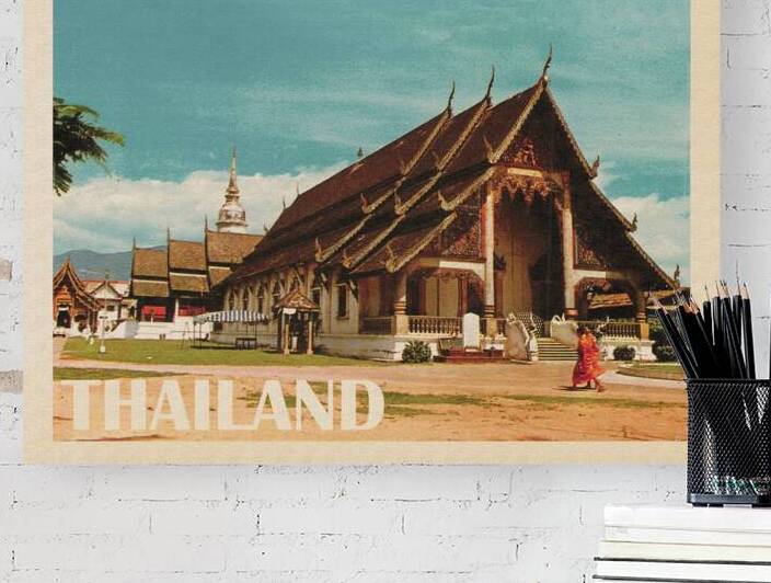 Thailand Village Travel Poster by vintagesupreme