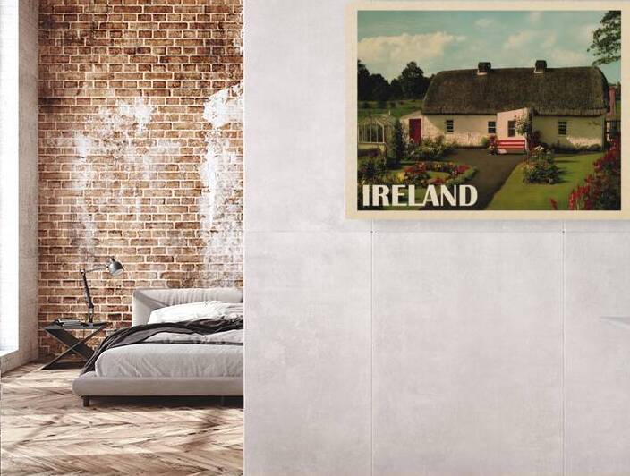Ireland House Travel Poster by vintagesupreme