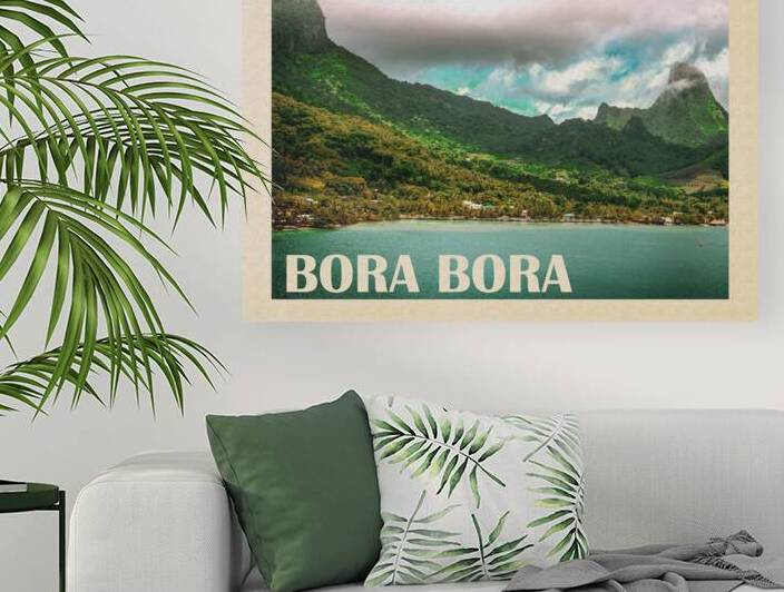 Bora Bora Landscape Travel Poster by vintagesupreme