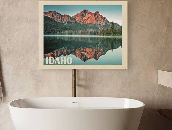 Idaho Sawtooth Range Water Reflections by vintagesupreme