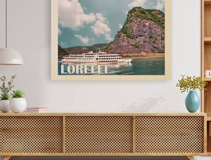 Lorelei Rock Rhine River Germany by vintagesupreme