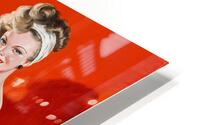 Pin Up in White Bow HD Metal print