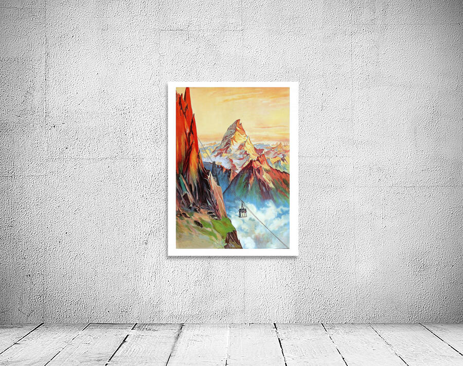 Cable Car over Mountains Wall Preview