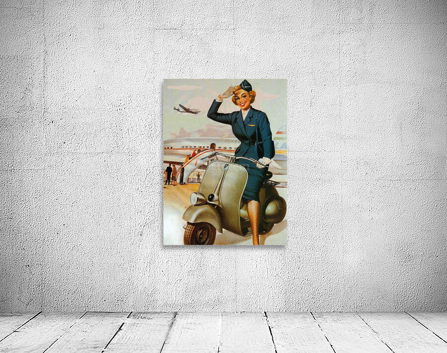 Saluting Stewardess Wall Preview
