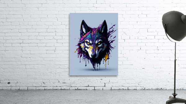 Wolf Splash Art Wall Preview