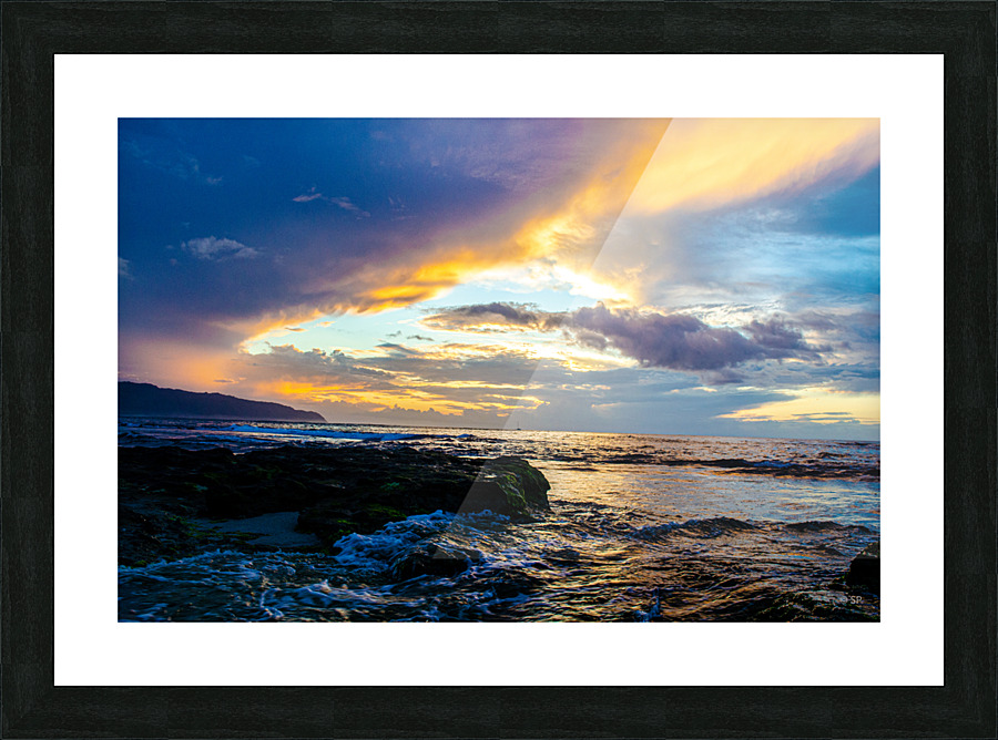 Sunset Beach Oahu Picture Frame print