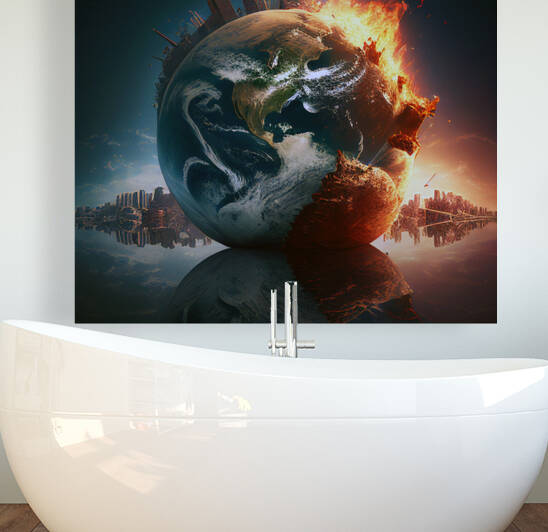 Planetary crisis vast devastation of natural disasters by Mert Kosovaeri