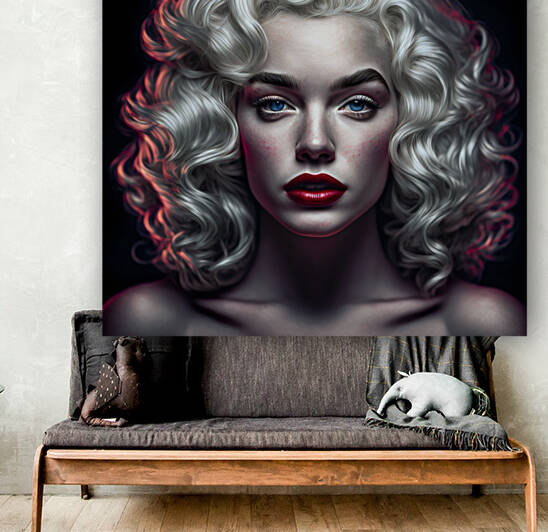 A beautiful studio photo of Marilyn Monroe pop art by Mert Kosovaeri