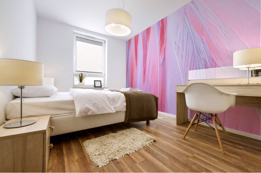 Flamingo Fire Mural print