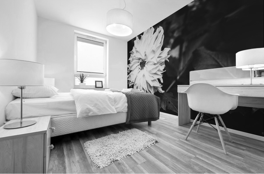Monochromatic Petals Mural print