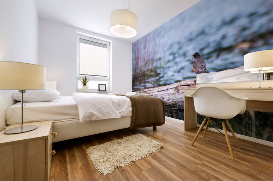 Relaxin Robin Mural print