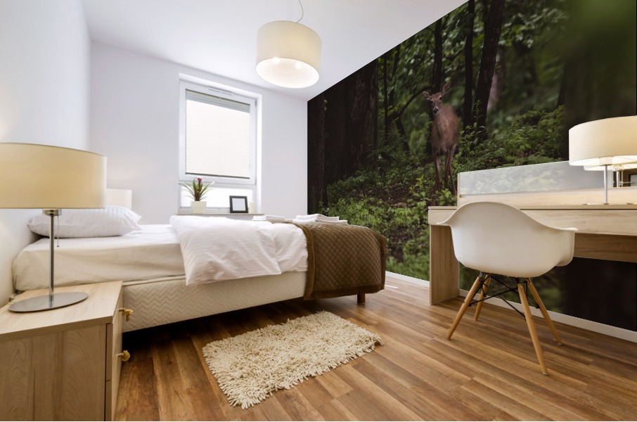 Hello Deer Mural print