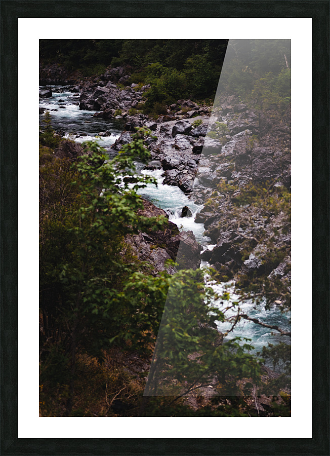 Along the Flume Picture Frame print