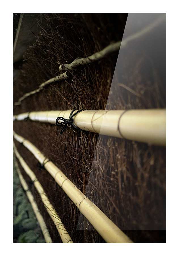 Thatch Fence Picture Frame print