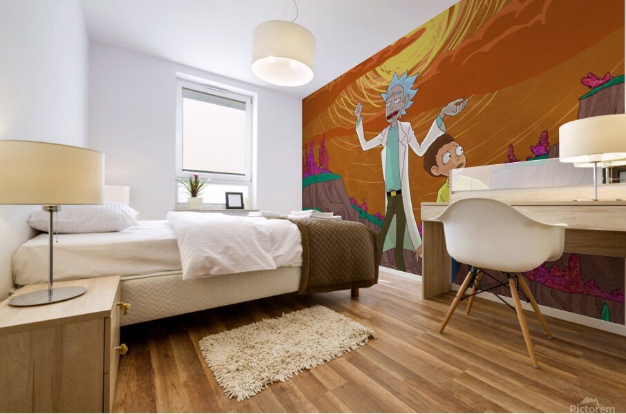 rick and morty Mural print