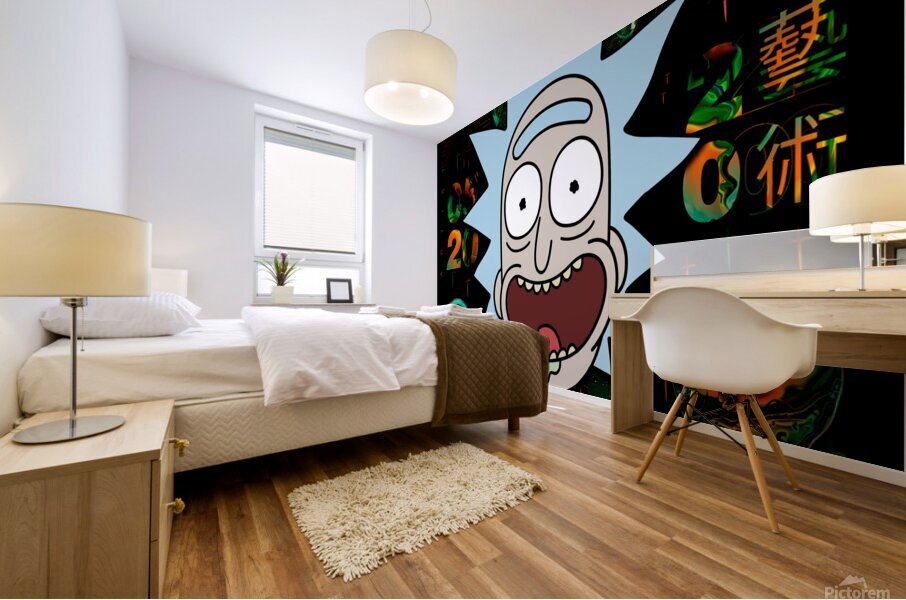 rick and morty Mural print