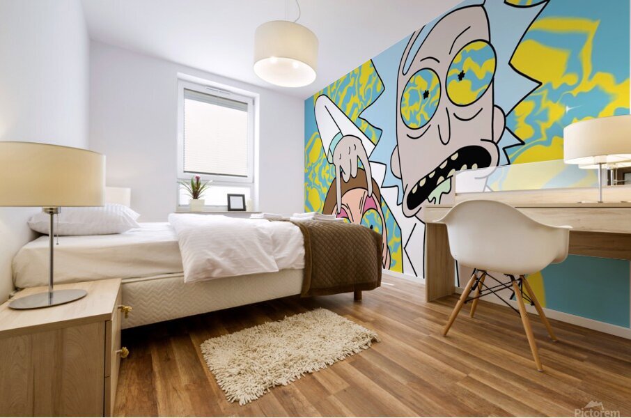 rick and morty Mural print