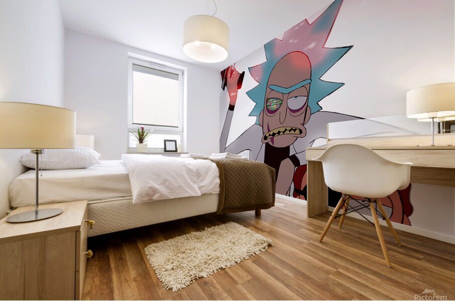 rick and morty Mural print