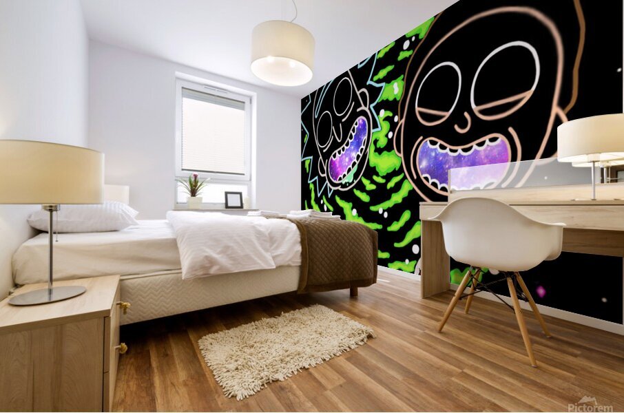 rick and morty Mural print
