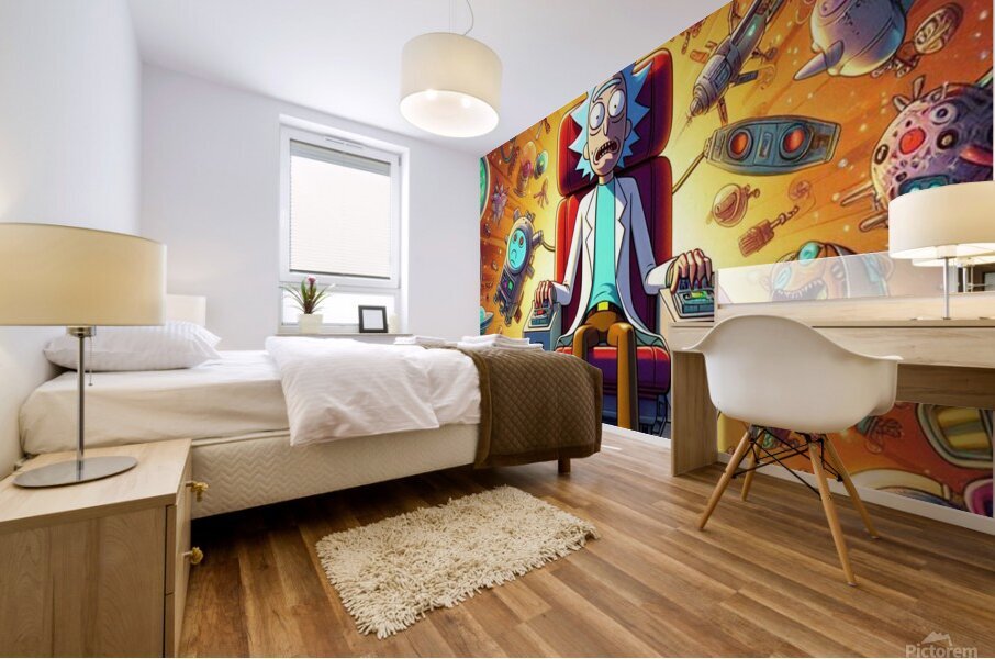 rick and morty Mural print