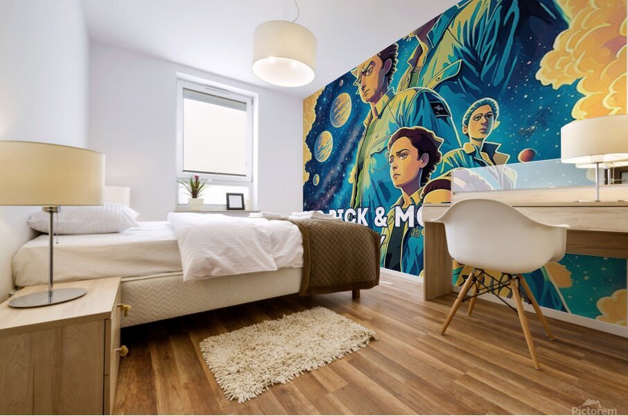 rick and morty Mural print
