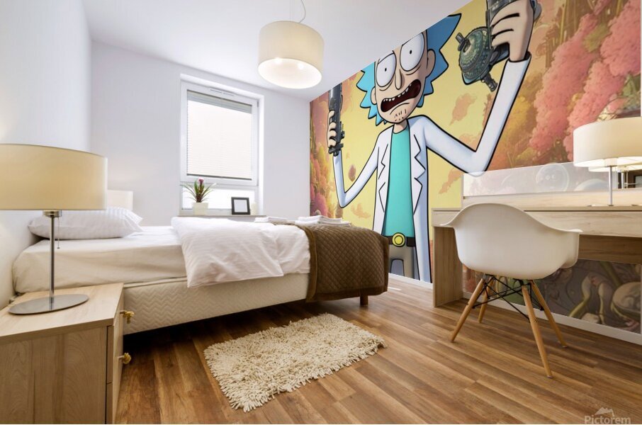 rick and morty Mural print