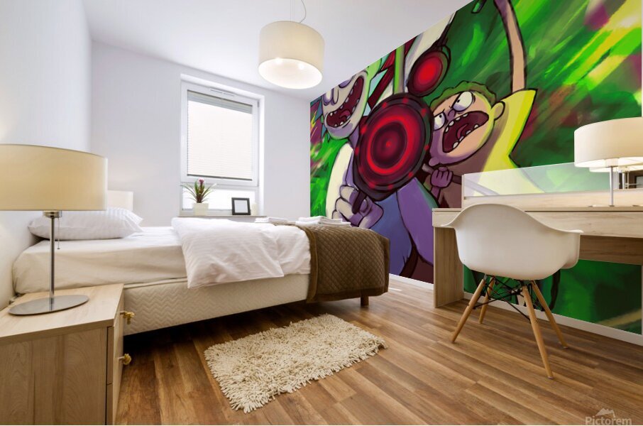 rick and morty Mural print