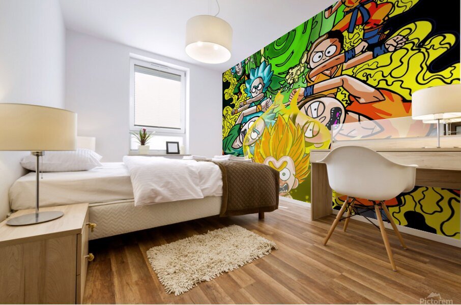 rick and morty Mural print