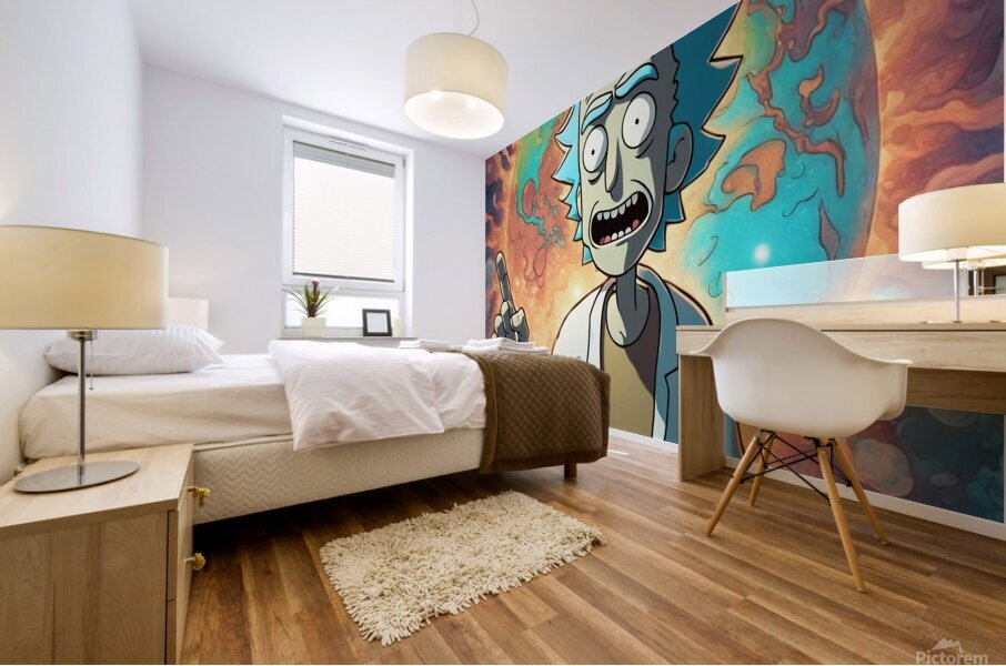 rick and morty Mural print