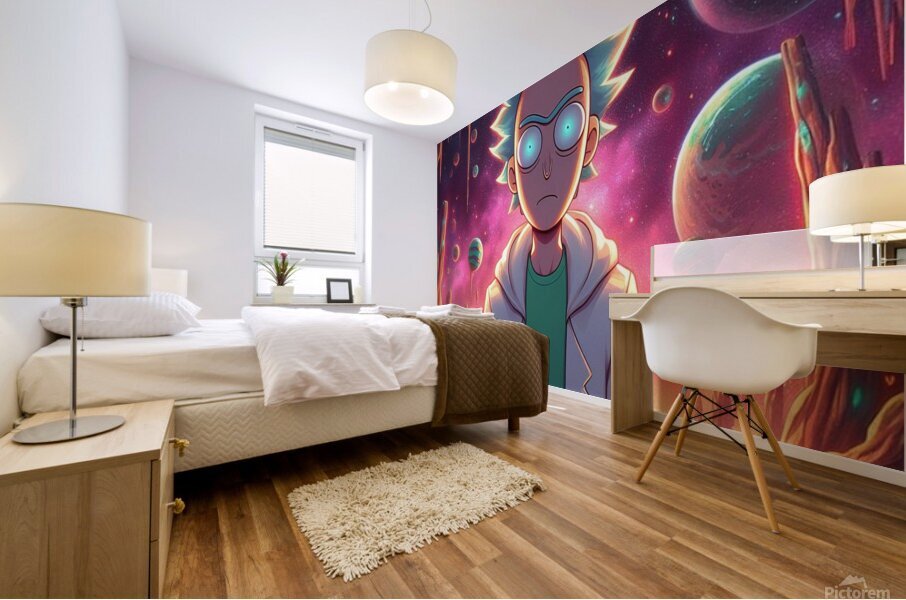 rick and morty Mural print