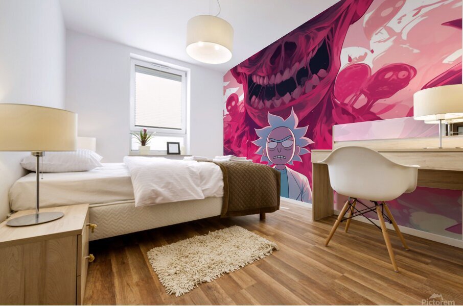 rick and morty Mural print