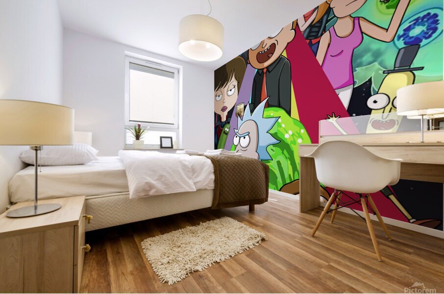 rick and morty Mural print