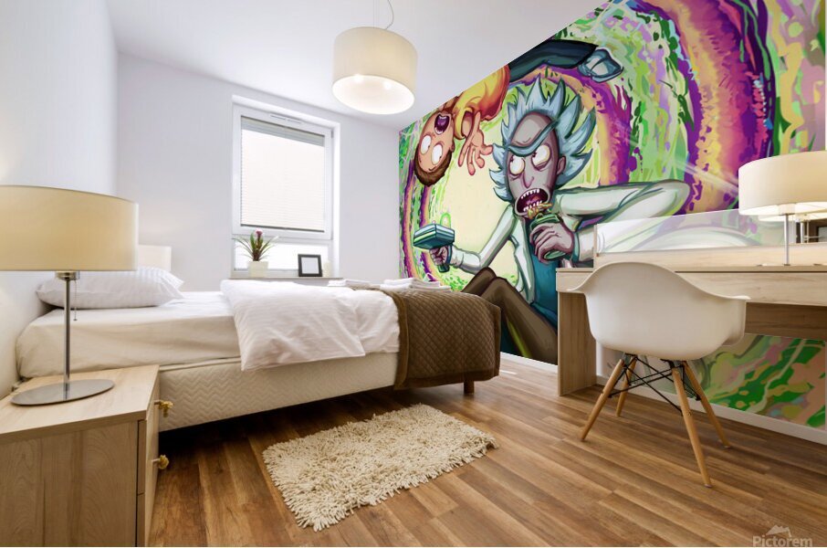 rick and morty Mural print