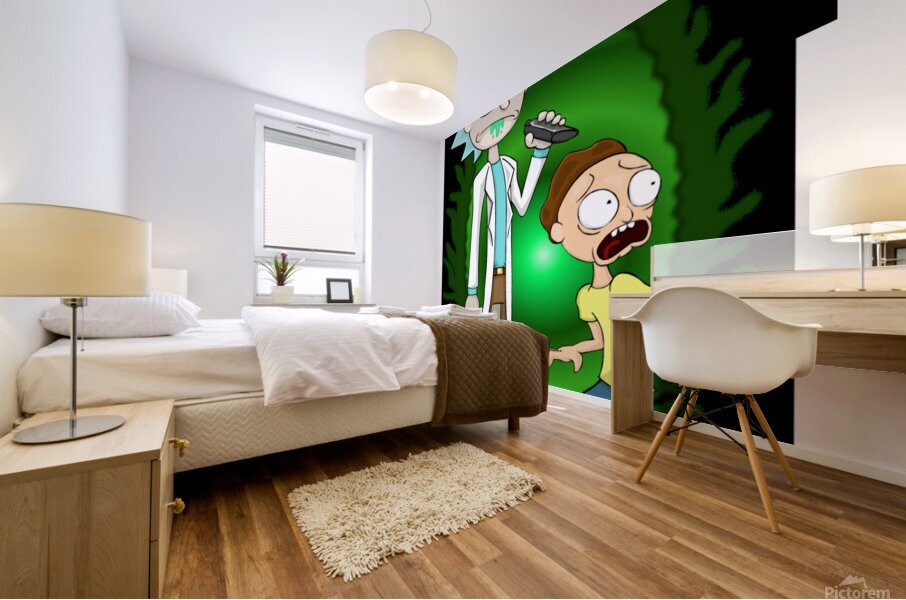 rick and morty Mural print