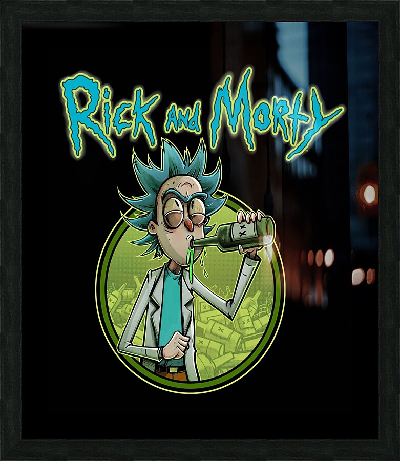 rick and morty Picture Frame print