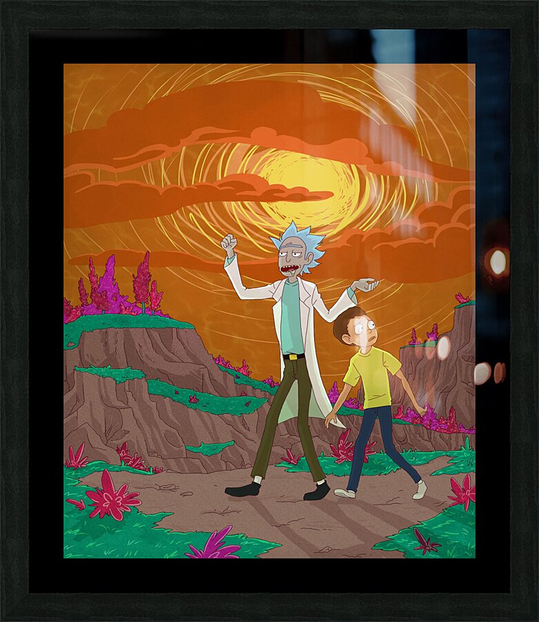 rick and morty Picture Frame print
