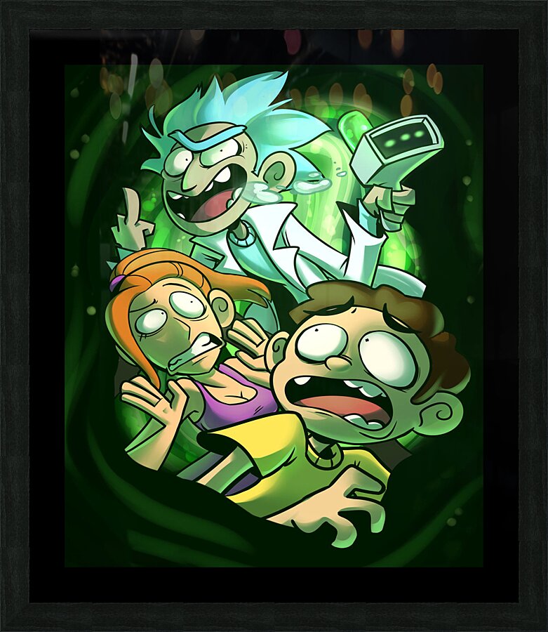 rick and morty Picture Frame print