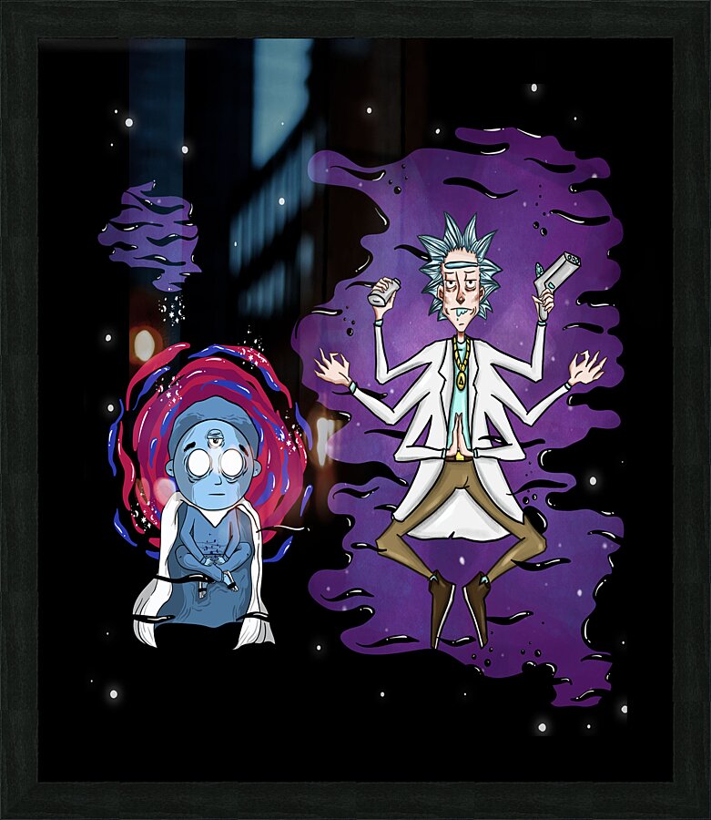 rick and morty Picture Frame print