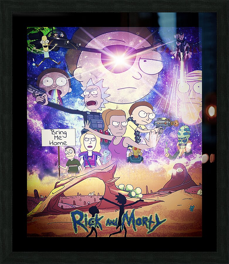 rick and morty Picture Frame print