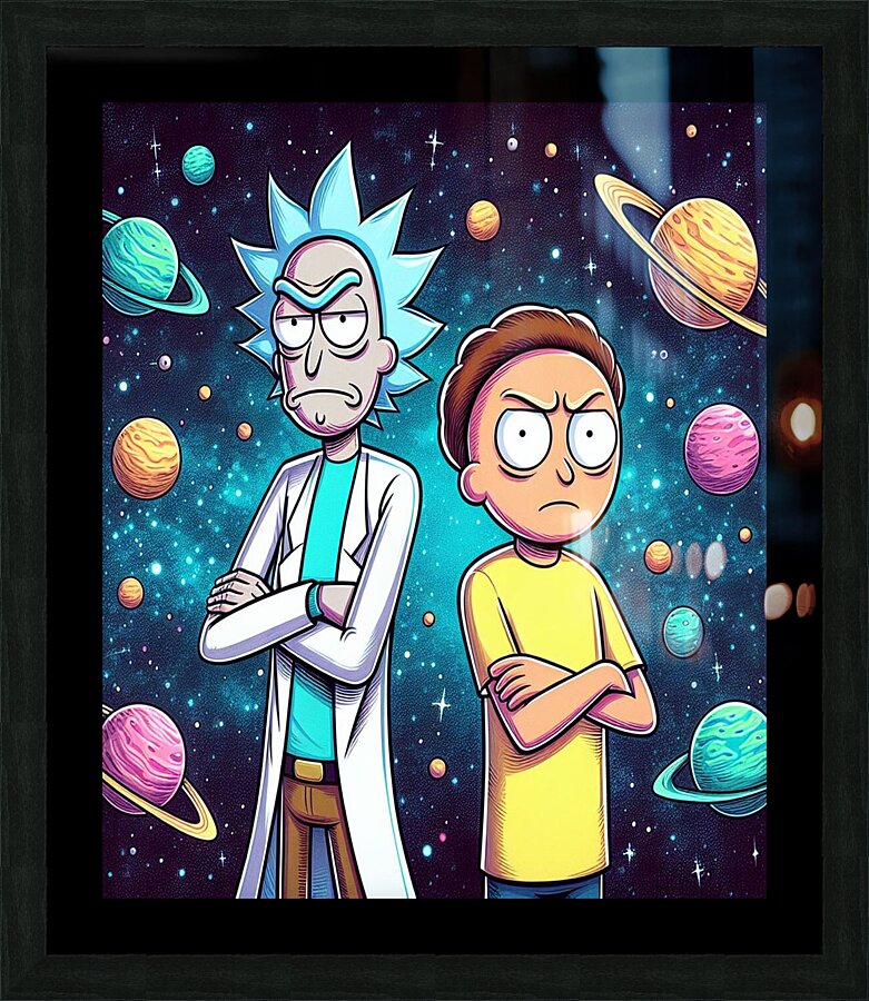 rick and morty Picture Frame print