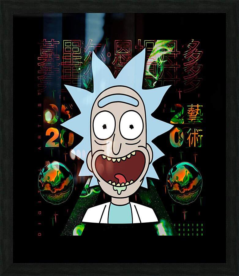 rick and morty Picture Frame print