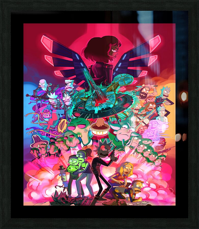 rick and morty Picture Frame print