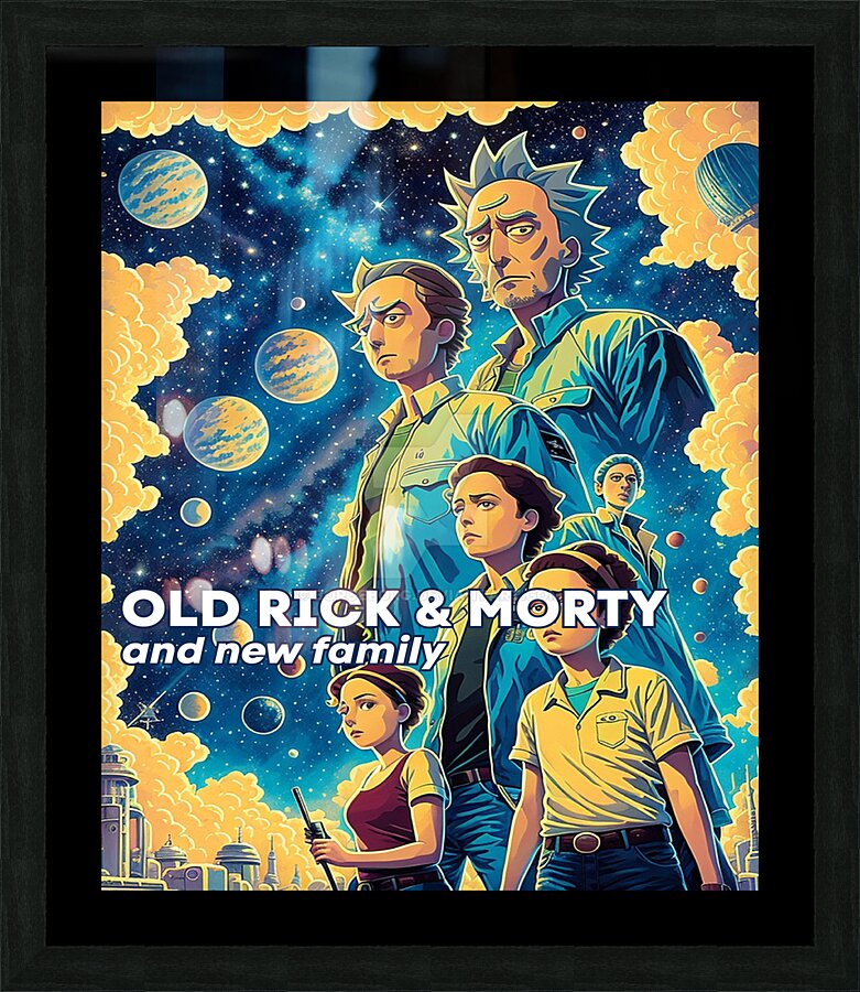 rick and morty Picture Frame print